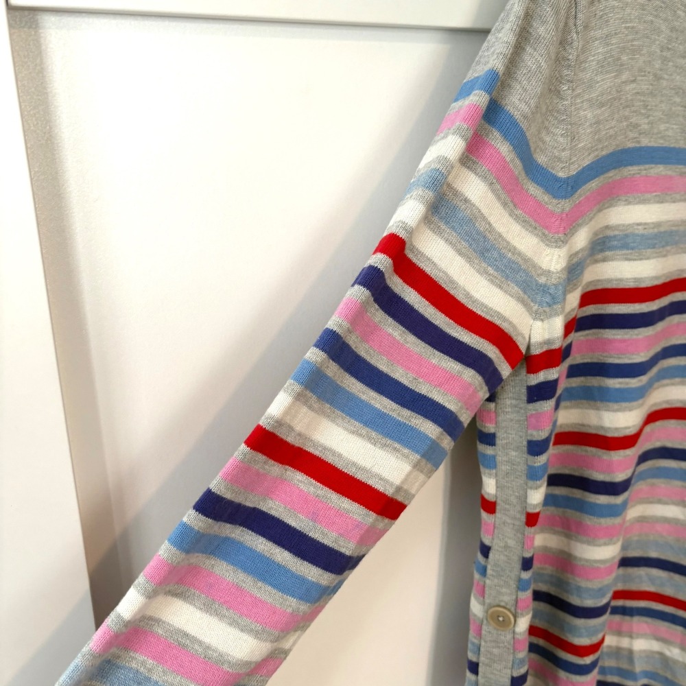 Talbots Women's Grey‎ Multicolored Stripe Boat Neck Sweater in Size XL - Picture 6 of 12